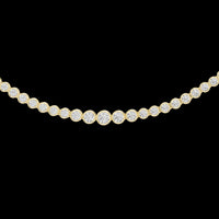 11.00 TCW Dazzling Lab Grown Luxury Round Cut Bezel-Set Diamond Tennis Necklace For Special One