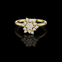 0.70 TCW Exquisite Moissanite Diamond Snowflake Ring A Brilliant Display of Sparkling Elegance