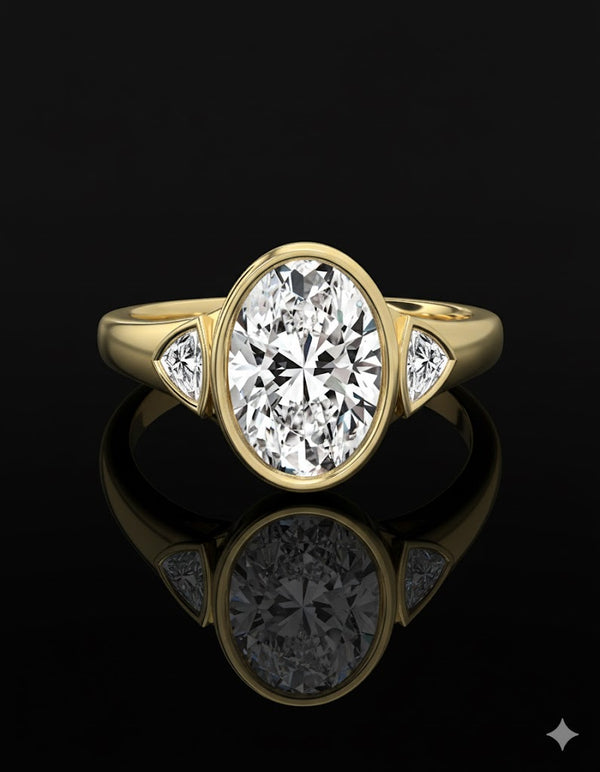 Lab Grown Diamond Three Stone Engagement Rings