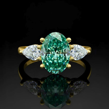 Moissanite Three Stone Ring