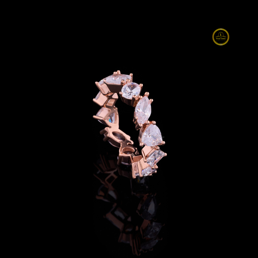 Mixed Shape Lab Diamond Eternity Wedding Band - view 3