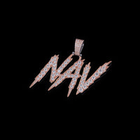 NAV Letter Name In Two Tone with Lab Grown Diamond By Ivevar