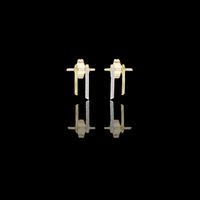 0.13 TCW Minimalist Luxury Moissanite Diamond Drop Stud Fine Earrings for Women