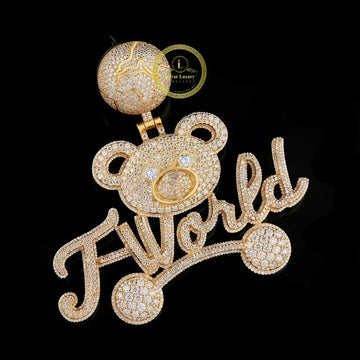Cute Teddy Style Lab Grown Diamond unique pendent By Ivevar