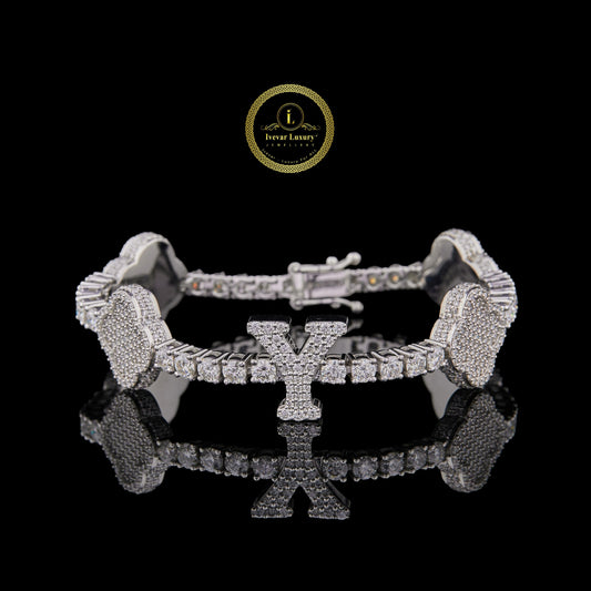 Sparkling Heart Moissanite Diamond Tennis Bracelet for Everyday Wear