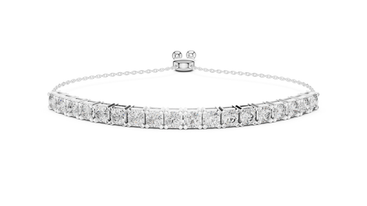 Round Tennis Bracelet with Continuous Design - view 3