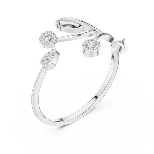 Nature Inspired Leaf Vine Wrap Ring - view 4