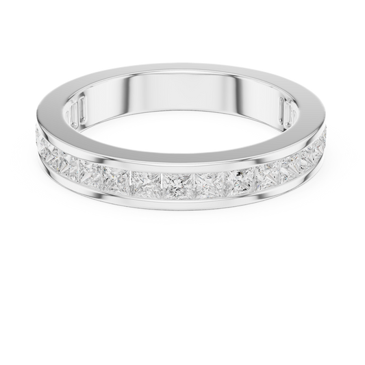 Princess Cut Lab Diamond Channel Set Wedding Band - view 3