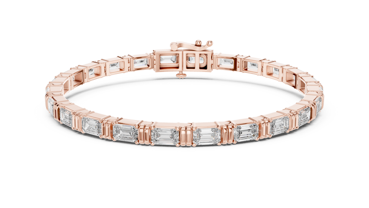 Emerald Cut Contemporary Tennis Bracelet - view 2