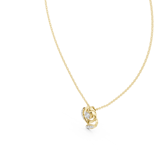 Abstract Swirl Petal Layering Pendant - view 4