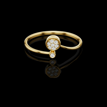 0.45 TCW Handcrafted Ring with Moissanite Diamond Embellishments and Captivating