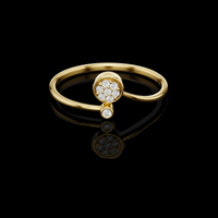 0.45 TCW Handcrafted Ring with Lab Grown Diamond Embellishments and Captivating