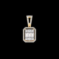 0.72 TCW Designer Baguette Cut Moissanite Pendants Exclusive & High End Collections