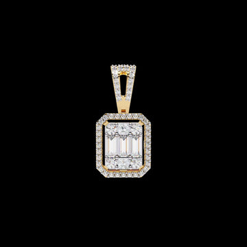 0.72 TCW Designer Baguette Cut Moissanite Pendants Exclusive & High End Collections
