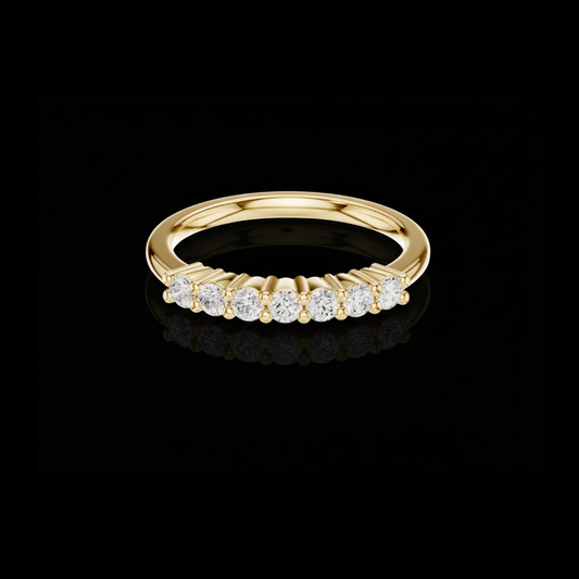 0.24 TCW Luxury Round Cut Moissanite Diamond Bar Set Dainty Minimalist Stacking Anniversary Ring for Women