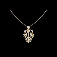 1.00 TCW Dazzling Floral Moissanite Diamond Pendant Artistic Openwork Flower Design For Her