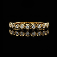 0.46 TCW Lab Grown Diamond Bezel Set Eternity Minimalist Stacking Dainty Band