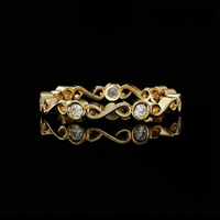 0.40 TCW Eternal Winter Round Cut Lab Grown Diamond Wedding Band for Your Forever