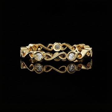 0.40 TCW Eternal Winter Round Cut Lab Grown Diamond Wedding Band for Your Forever