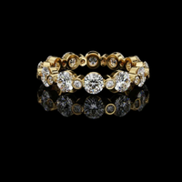 1.30 CT Radiant Bezel Moissanite Diamond Eternity Band Modern Luxe Stacking Ring by Ivevar Luxury