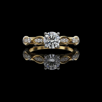 1.00 CT Boho Chic Round Cut Lab Grown Diamond Stackable Ring For Anniversary