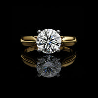 2.00 TCW Classic Moissanite Round Cut Vintage Solitaire Ring For Special Occasion