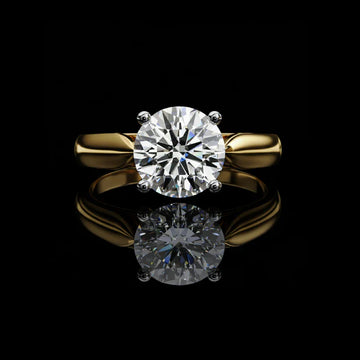 2.00 TCW Classic Moissanite Round Cut Vintage Solitaire Ring For Special Occasion