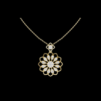 1.76 TCW Elegant Blooming Flower Moissanite Diamond Cluster Pendant Open Petal Design Luxury Jewelry For Her (Copy)