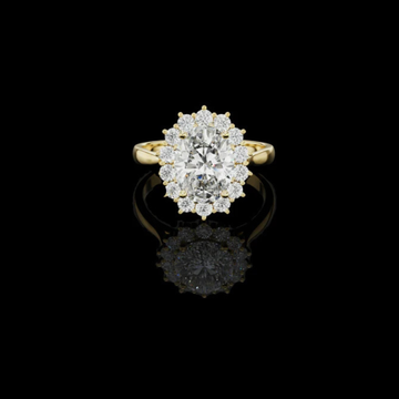 2.50 CT Brilliant Lab Grown Oval Cut Diamond Ring For Anniversary Ring