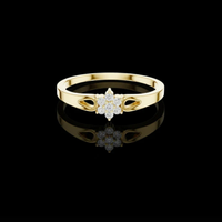 0.20 TCW Dainty Floral Moissanite Diamond Cluster Ring Minimalist Flower Promise Ring by Ivevar Luxury