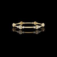 5.40 TCW Elegant Lab Grown Diamond Floral Bangle Bracelet with Intricate Bloom Motifs By Ivevar