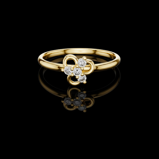 0.06 TCW Featuring a Graceful Swirl Motif Adorned With Shimmering Moissanite Diamonds