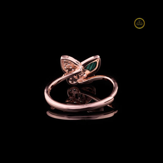 Butterfly Inspired Round Lab Diamond Anniversary Ring - view 4