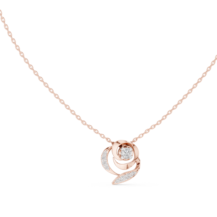 Abstract Swirl Petal Layering Pendant - view 2