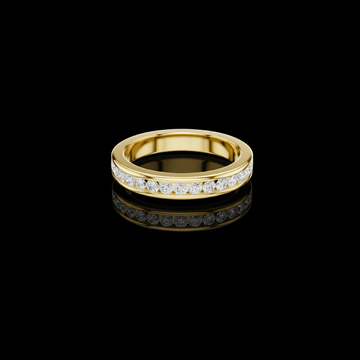 1.00 TCW Classic Channel Set Round Brilliant Lab Grown Diamond Wedding Band