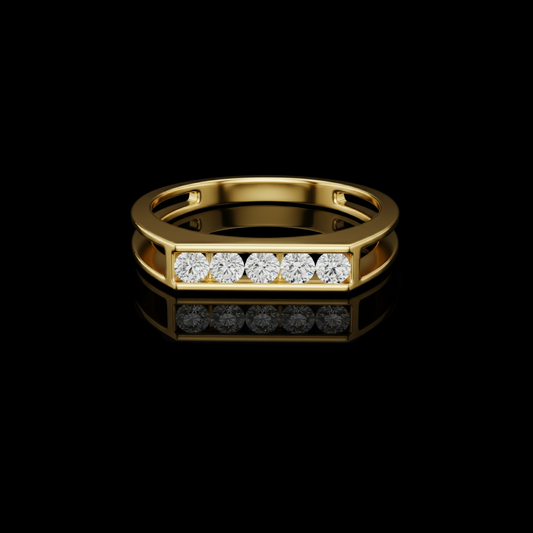 2.5 TCW Imperial Row Luxury Thick Band with Channel Set Round Cut Moissanite Diamonds