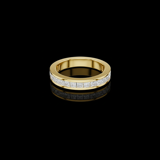 1.50 TCW Exquisite Princess Cut Channel Set Lab Grown Diamond Wedding Band