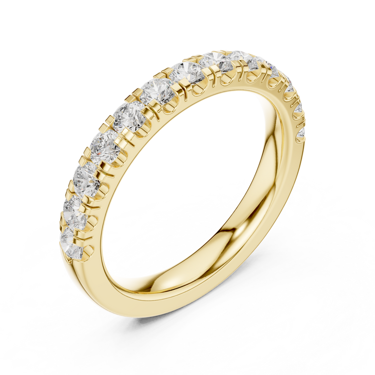 Stackable Round Lab Diamond Wedding Band - view 2