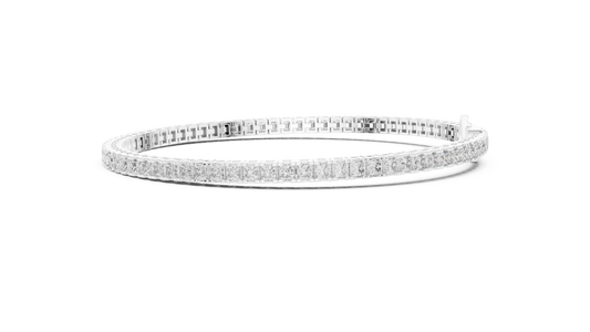 4.56 TCW Channel Set Princess Cut Moissanite Tennis Bracelet - view 3