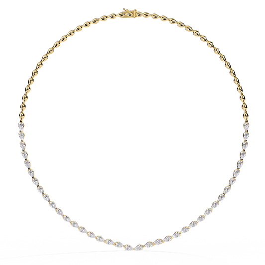Pear Tennis Necklace - view 2