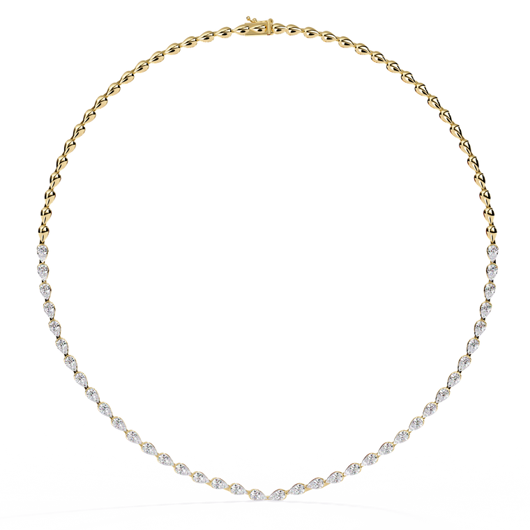 Pear Tennis Necklace - view 2