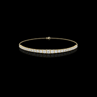 8.07 TCW Classic Gold Round Brilliant Moissanite Diamond Tennis Bracelet for Everyday Luxury