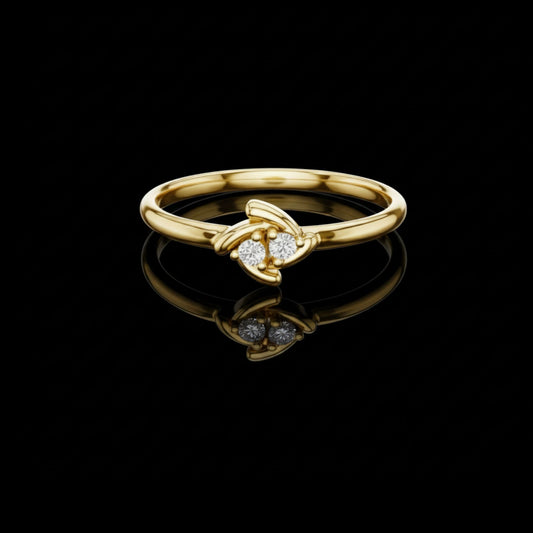 0.10 TCW Heavenly Lab Grown Round Cut Diamond Ring For Special One