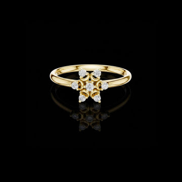 0.75 TCW Glimmer Moissanite Round Cut Diamond Ring For Love Affair