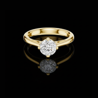 0.85 TCW Classic Round Brilliant Moissanite Diamond Solitaire Elegant Four Prong Engagement Ring For Her