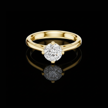 0.85 TCW Classic Round Brilliant Moissanite Diamond Solitaire Elegant Four Prong Engagement Ring For Her