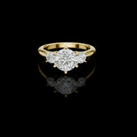 2.00 CT Iconic Three Stone Lab Grown Round Cut Diamond Ring For One Wish