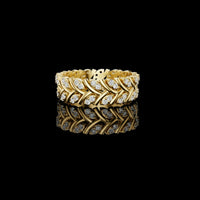 0.60 TCW Brilliant Weavy Lab Grown Round Cut Diamond Band with Sculpted