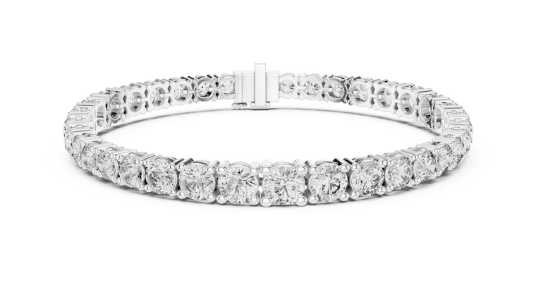 13.20 TCW Round Brilliant Moissanite Prong Set Tennis Bracelet - view 3