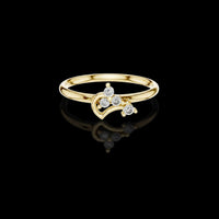 0.63 TCW Classy Moissanite Round Cut Diamond Ring For Calm Eyes